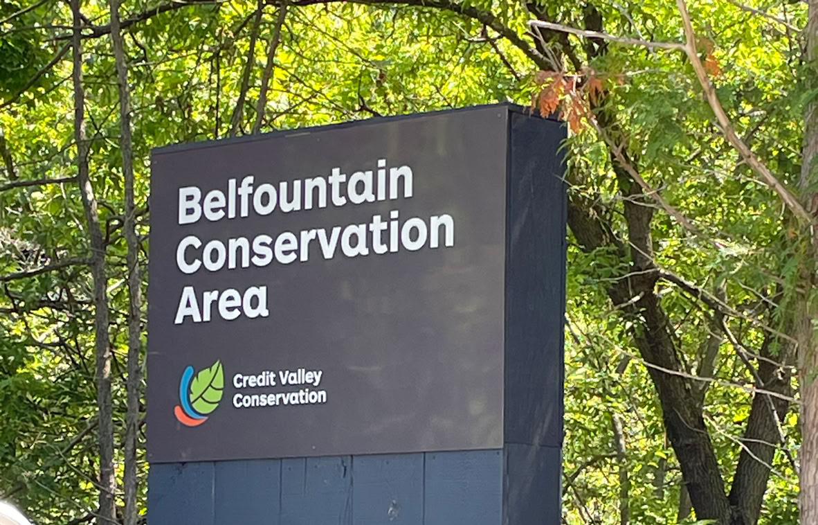 Belfountain Conservation Area Entrance sign