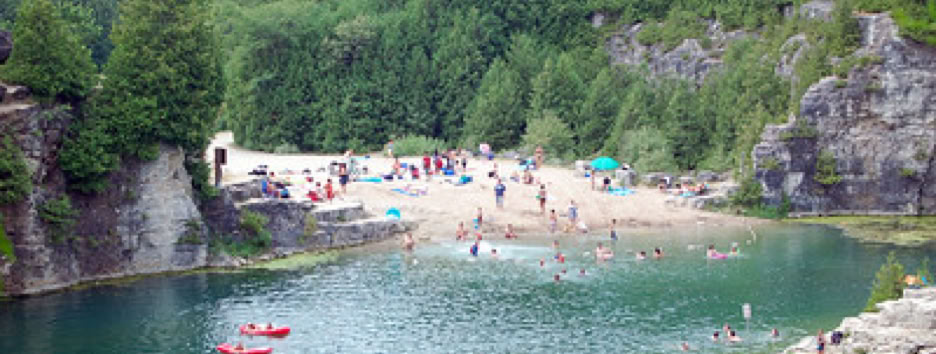 The beach taken from the far side of the quarry. 